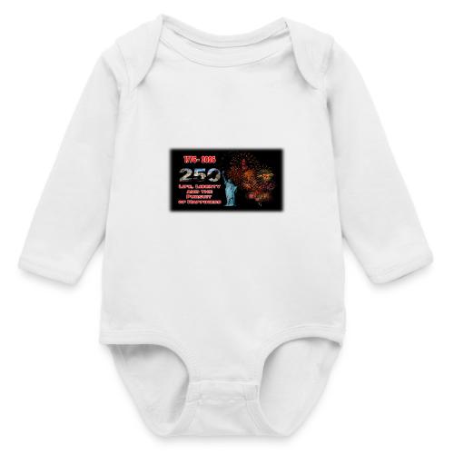 1776 - 2026 - 250 Years USA | Fireworks - Long Sleeve Baby Bodysuit