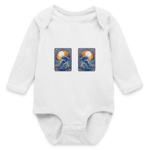 Art Nouveau Wave - Long Sleeve Baby Bodysuit