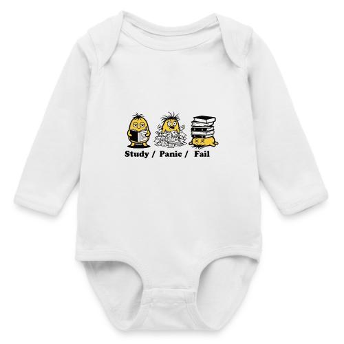Funny Student Study Panic Fail Back To School - Long Sleeve Baby Bodysuit