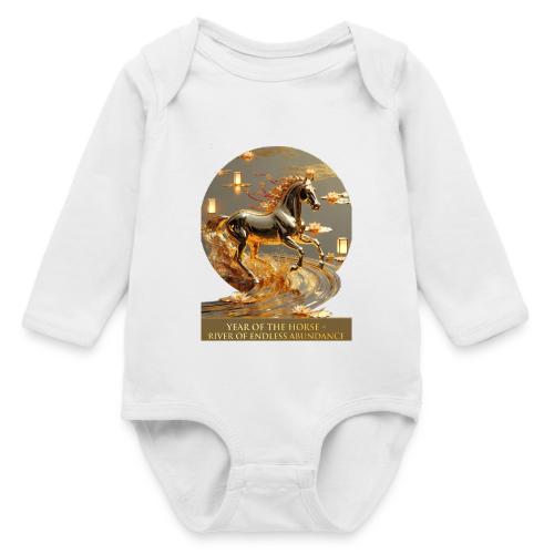 Year of the Horse Abundance T Shirt, Lunar NY Gift - Long Sleeve Baby Bodysuit