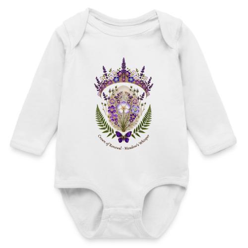 Spring Meadow Crown Tee, Cottagecore Renewal Gift - Long Sleeve Baby Bodysuit