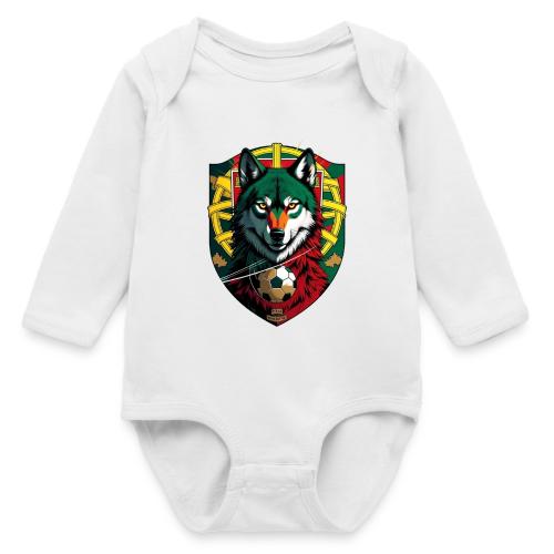 Portugal Iberian Wolf Soccer T Shirt,Football Gift - Long Sleeve Baby Bodysuit