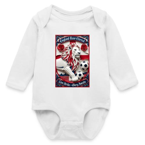 England Lion Soccer T Shirt, Football Pride Gift - Long Sleeve Baby Bodysuit