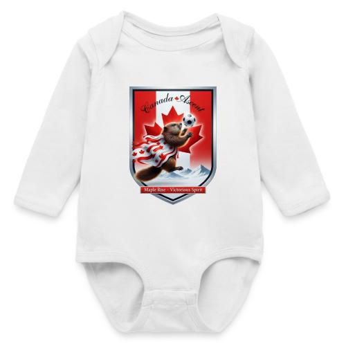 Canada Beaver Ascent T-Shirt, Canadian Pride Gift - Long Sleeve Baby Bodysuit