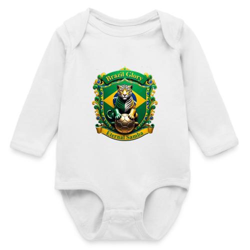 Brazil Jaguar Glory Tee, Brazilian Pride Gift - Long Sleeve Baby Bodysuit