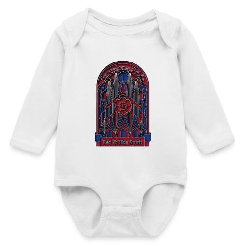Barcelona Scarlet Pride T Shirt, Vibrant City Gift - Long Sleeve Baby Bodysuit