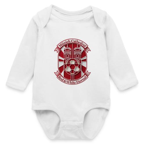 Munich Cathedral T Shirt, German Football Fan Gift - Long Sleeve Baby Bodysuit
