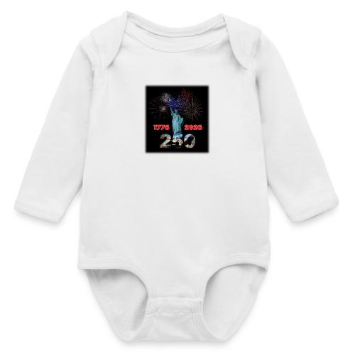 1776 - 2026 - 250 Years USA | Fireworks - Long Sleeve Baby Bodysuit