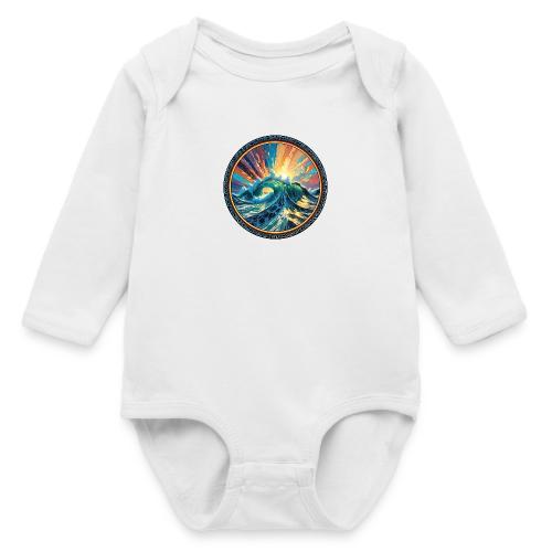 Rainbow Ray Wave - Long Sleeve Baby Bodysuit
