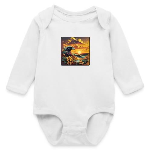 Sunset Wave Bird - Long Sleeve Baby Bodysuit