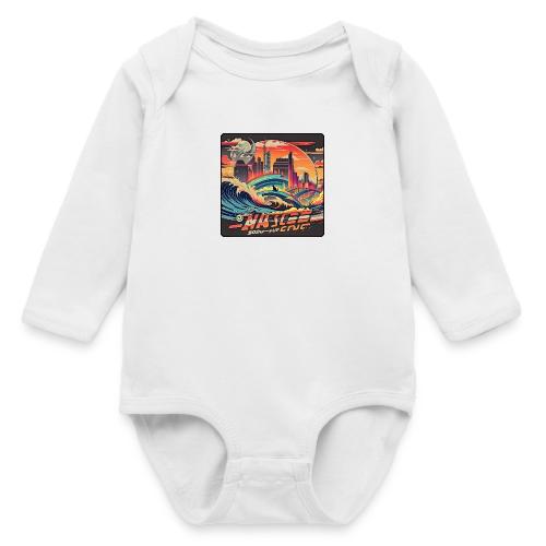Wavecat City - Long Sleeve Baby Bodysuit