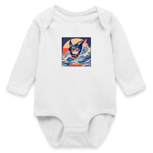 Wavecat Kitten - Long Sleeve Baby Bodysuit