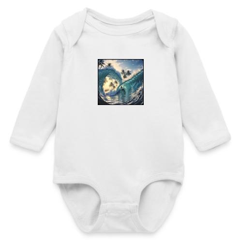 Double-Barrel Wave - Long Sleeve Baby Bodysuit
