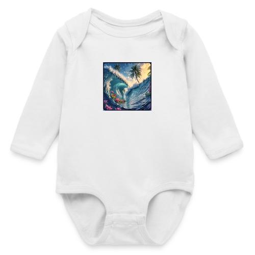 Half Pipe Wave - Long Sleeve Baby Bodysuit