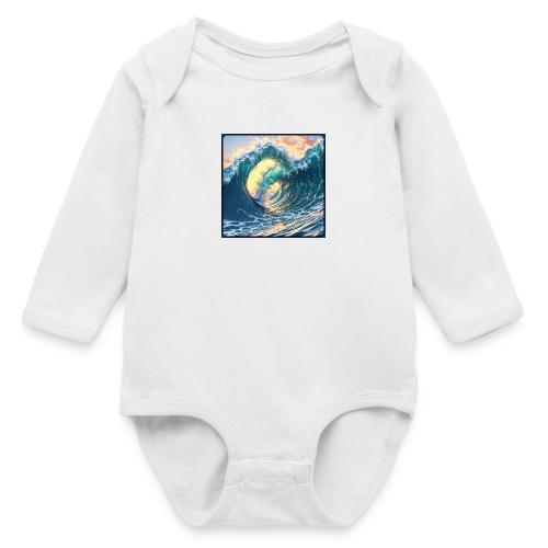 Double Barrel Wave - Long Sleeve Baby Bodysuit
