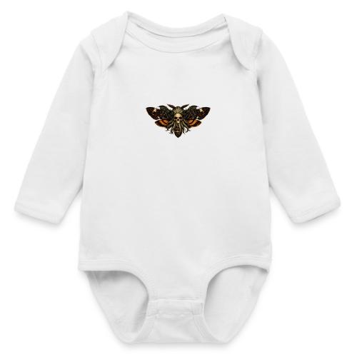 Cthulhu Moth Skull - Long Sleeve Baby Bodysuit