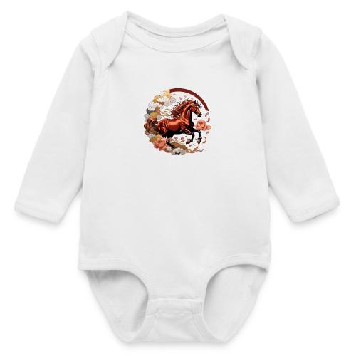 Year of the Horse T Shirt, Lunar New Year Gift - Long Sleeve Baby Bodysuit
