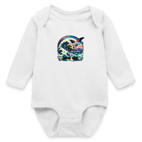 Moonlight Sun Waves - Long Sleeve Baby Bodysuit
