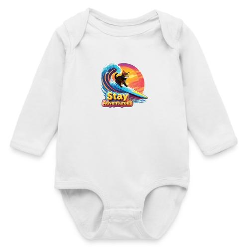 Surfing Kitten Adventure - Long Sleeve Baby Bodysuit