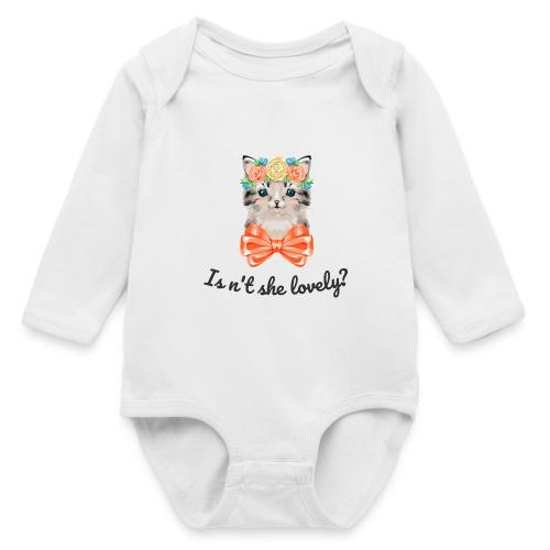 Cute cat - Long Sleeve Baby Bodysuit