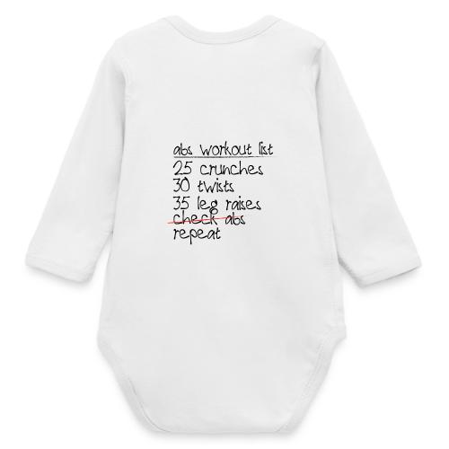 Abs Workout List - Long Sleeve Baby Bodysuit