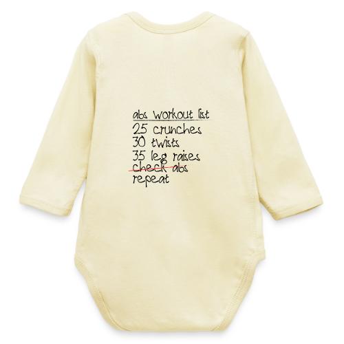 Abs Workout List - Long Sleeve Baby Bodysuit