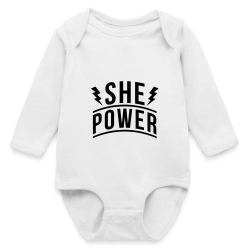 She Power - Long Sleeve Baby Bodysuit