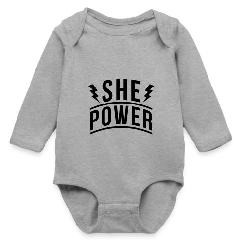 She Power - Long Sleeve Baby Bodysuit