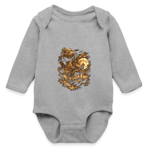 Pit Bull Howling Moon Fantasy Forest Tee - Long Sleeve Baby Bodysuit