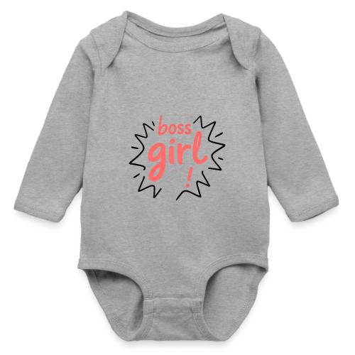 Boss Girl Bold Feminist Statement - Long Sleeve Baby Bodysuit