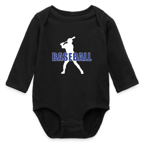 Classic Baseball Swing - Long Sleeve Baby Bodysuit