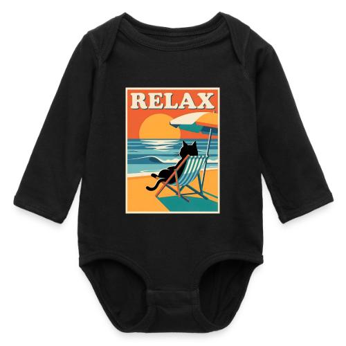 Relax At The Beach - Long Sleeve Baby Bodysuit