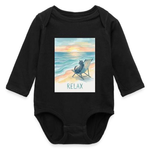 Relaxing Water - Long Sleeve Baby Bodysuit