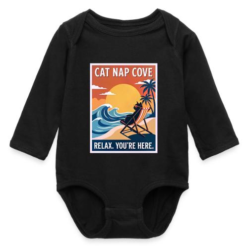 Cat Nap Cove - Long Sleeve Baby Bodysuit