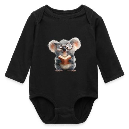 3D Gamer Koala Cozy Cartoon Design - Long Sleeve Baby Bodysuit