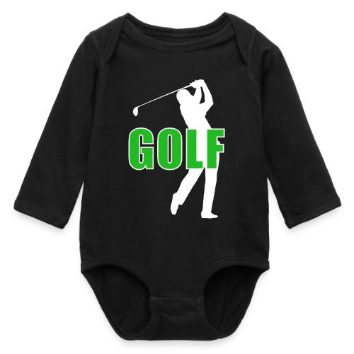 Golf: Classic Golf Motion - Long Sleeve Baby Bodysuit