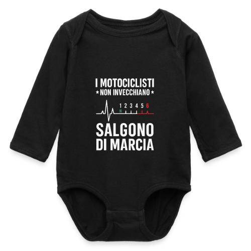 Motorcyclists Never Age Heartbeat Design - Long Sleeve Baby Bodysuit