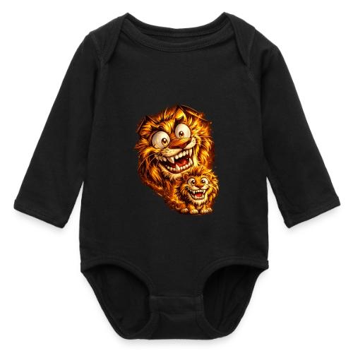 Crazy Double Lion Streetwear - Long Sleeve Baby Bodysuit