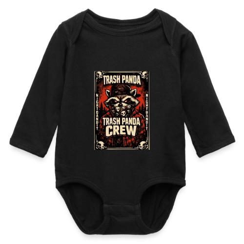 Midnight Forager Raccoon Mushroom Hunter - Long Sleeve Baby Bodysuit