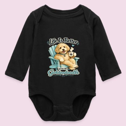Life Is Better With My Goldendoodle - Long Sleeve Baby Bodysuit