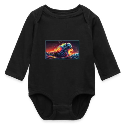 Wavecat Firelight Wave - Long Sleeve Baby Bodysuit