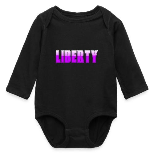 Liberty Typography Graphic Design - Long Sleeve Baby Bodysuit