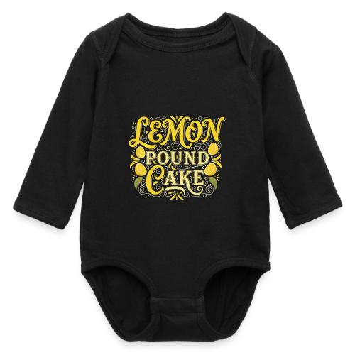 Lemon Pound Cake Vintage Flourish - Long Sleeve Baby Bodysuit