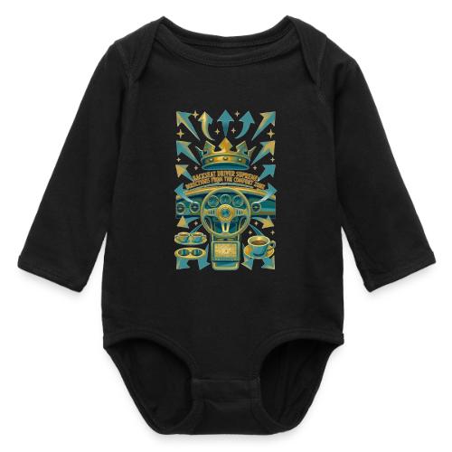 Backseat Driver T Shirt, Funny Dad Gift - Long Sleeve Baby Bodysuit