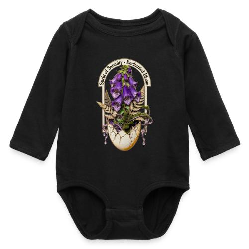 Spring Serenity Foxglove Tee, Easter Gift for wife - Long Sleeve Baby Bodysuit