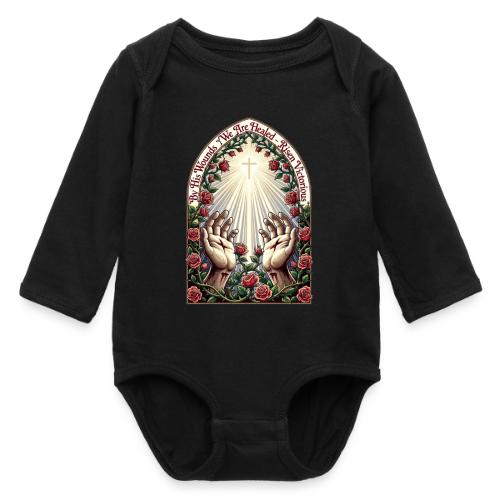 Easter By His Wounds Healed T Shirt, Renewal Gift - Long Sleeve Baby Bodysuit