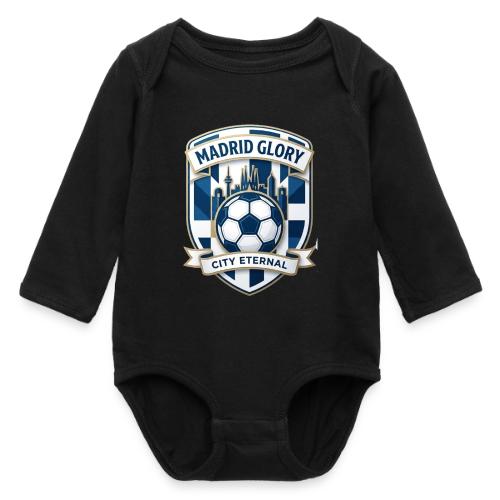 Madrid Skyline Glory T Shirt, Madrid Fan Gift - Long Sleeve Baby Bodysuit