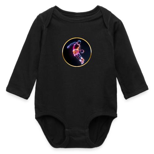 Neon Basketball Player - Long Sleeve Baby Bodysuit