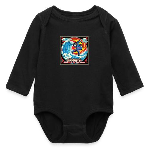 Anime Wavecat Surfer - Long Sleeve Baby Bodysuit