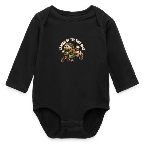 Leader of the Tiny Riot Design - Long Sleeve Baby Bodysuit